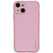 Кожаный чехол Xshield для Apple iPhone 14 Plus (6.7") Розовый / Pink