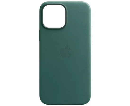 Кожаный чехол Leather Case (AA) with MagSafe для Apple iPhone 14 Plus (6.7") Pine green