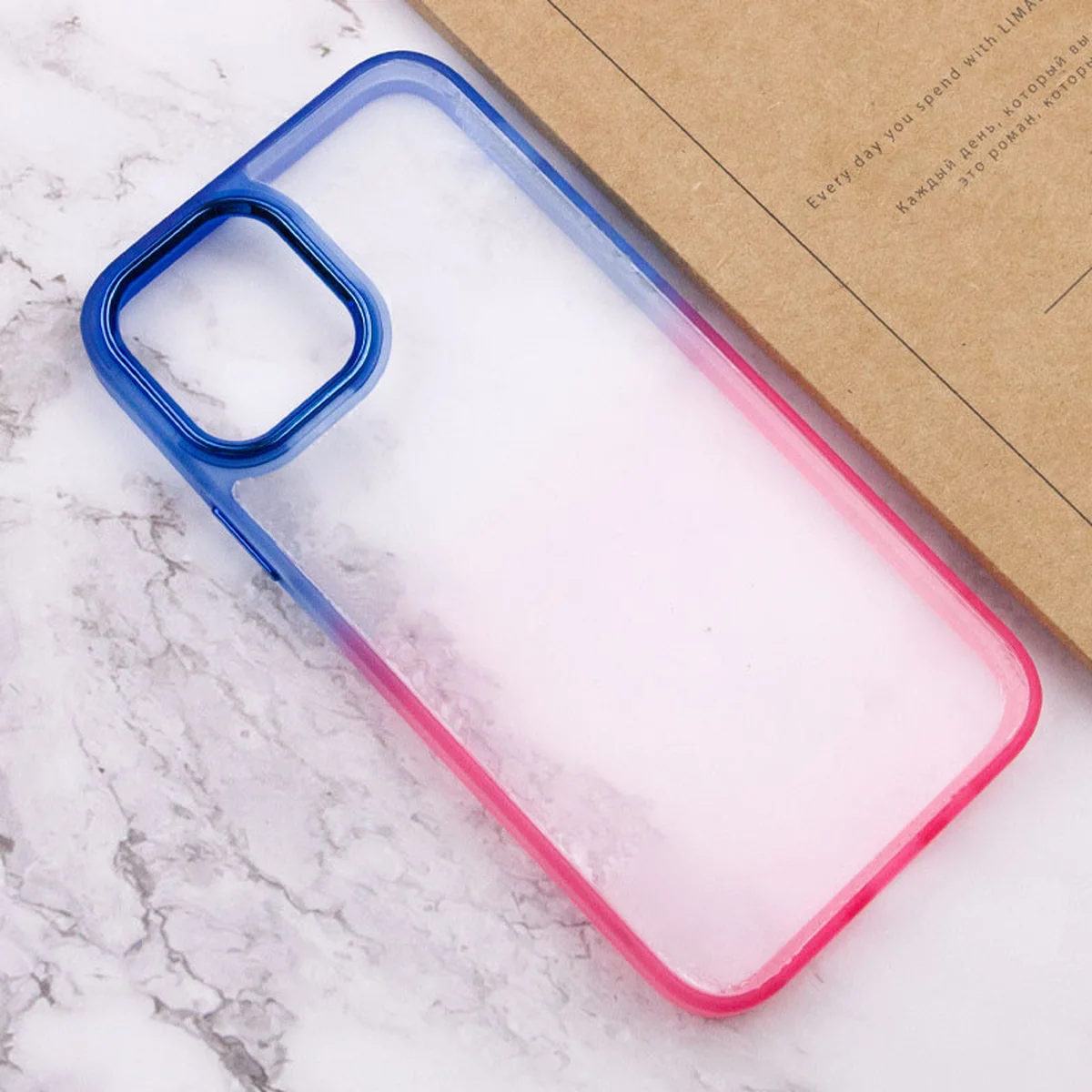 Чохол TPU+PC Fresh sip series для Apple iPhone 14 Plus (6.7") Рожевий / Синій