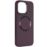 TPU чехол Bonbon Metal Style with MagSafe для Apple iPhone 14 Plus (6.7") Бордовый / Plum