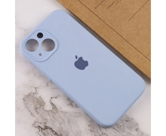 Чехол Silicone Case Full Camera Protective (AA) для Apple iPhone 14 Plus (6.7") Голубой / Lilac Blue
