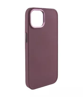TPU чохол Bonbon Metal Style для Apple iPhone 14 Plus (6.7") Бордовий / Plum