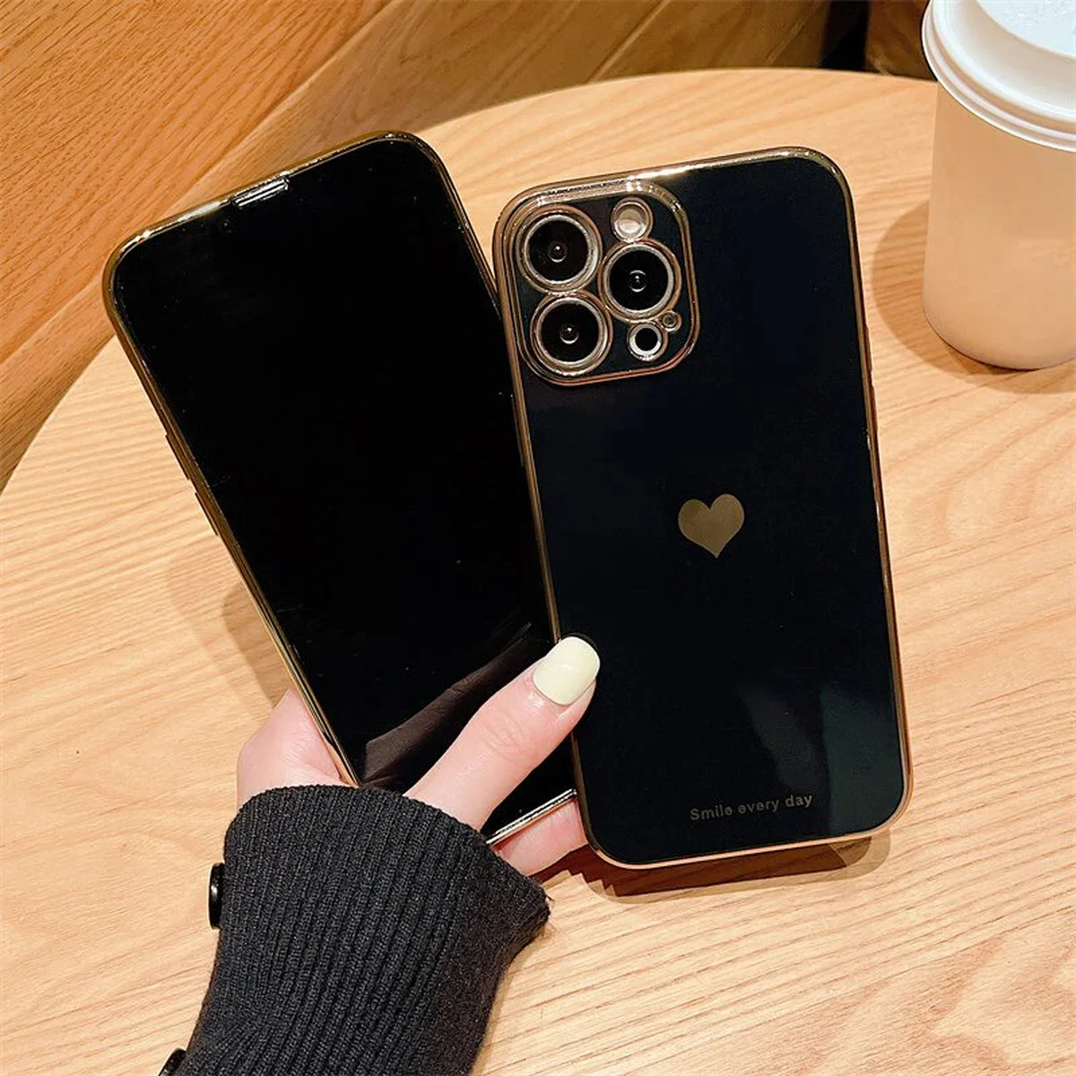 Силиконовый чехол "Aesthetic Love" для iPhone 13 Pro Max Черный