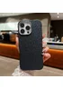 Силиконовый чехол "Leather Texture" для Apple iPhone 15 Pro Max Черный