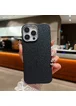 Силиконовый чехол "Leather Texture" для Apple iPhone 15 Pro Max Черный