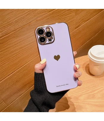 Силиконовый чехол "Aesthetic Love" для iPhone 13 Pro Max Фиолетовый
