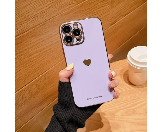 Силиконовый чехол "Aesthetic Love" для iPhone 14 Pro Фиолетовый