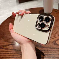 Силіконовий чохол "Enhanced Gold Plated" для iPhone 14 Pro Max Бежевий