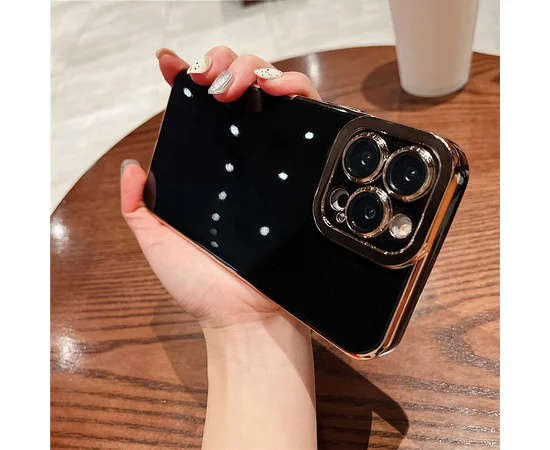 Силіконовий чохол "Enhanced Gold Plated" для iPhone 14 Pro Чорний