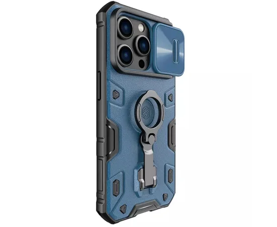 TPU+PC чохол Nillkin CamShield Armor Pro no logo (шторка на камеру) для Apple iPhone 14 Pro Max Синій