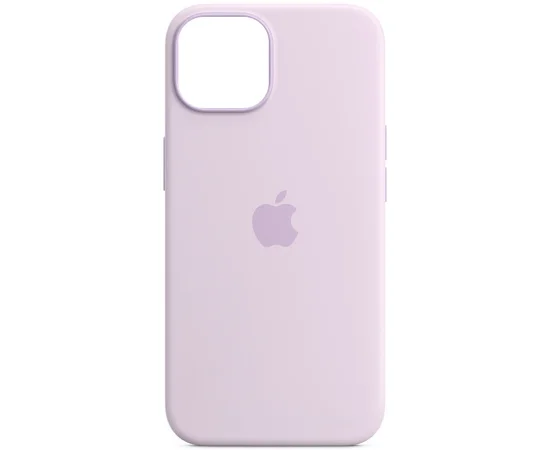 Чехол Silicone case (AAA) full with Magsafe для Apple iPhone 14 Pro Max (6.7") Сиреневый / Lilac