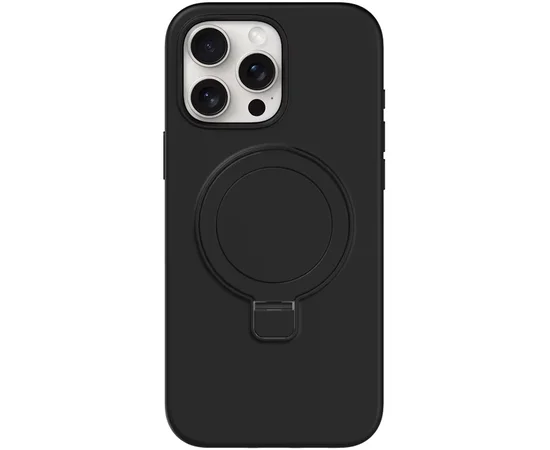 Чохол Silicone Case Full Protective NO LOGO with Ring для Apple iPhone 14 Pro Max (6.7") Black