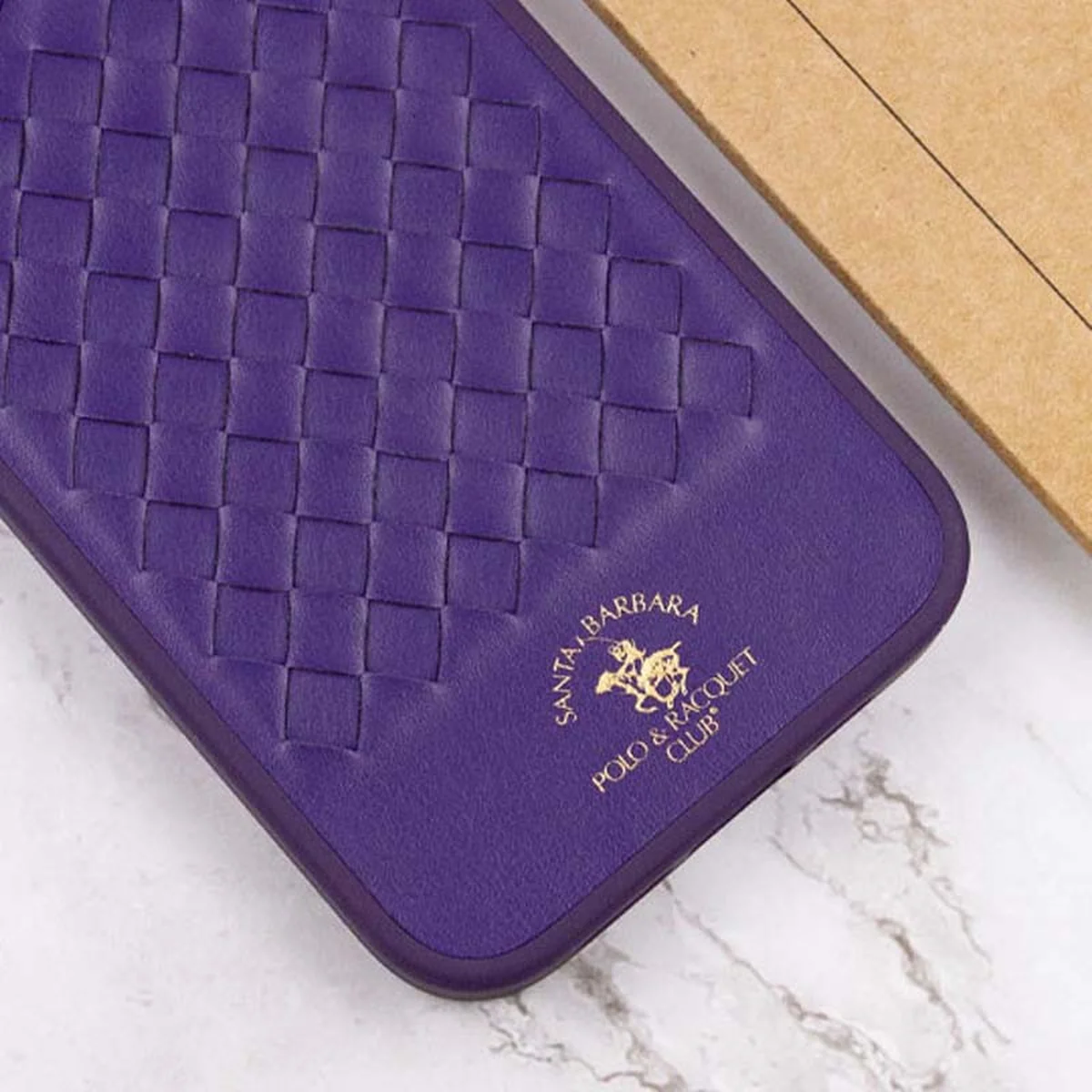 Кожаный чехол Polo Santa Barbara для Apple iPhone 14 Pro Max (6.7") Purple