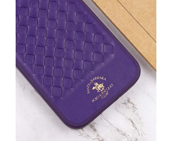 Кожаный чехол Polo Santa Barbara для Apple iPhone 14 Pro Max (6.7") Purple