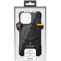 Ударостійкий чохол UAG Monarch Pro with MagSafe Leather для Apple iPhone 14 Pro Max (6.7") Чорний