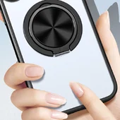 TPU+PC чехол Metal Ring with MagSafe для Apple iPhone 14 Pro Max (6.7") Черный