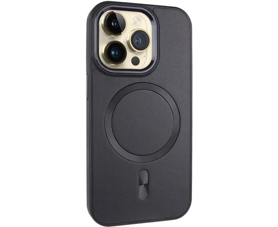 Кожаный чехол SnapCase with MagSafe для Apple iPhone 14 Pro Max (6.7") Black