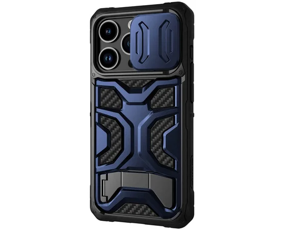 TPU+PC чохол Nillkin CamShield Adventurer Pro (шторка на камеру) для Apple iPhone 14 Pro Max (6.7") Interstellar Blue