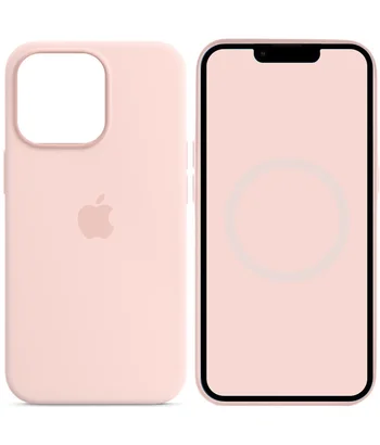 Чохол Silicone case (AAA) full with Magsafe and Animation для Apple iPhone 14 Pro Max (6.7") Рожевий / Chalk Pink