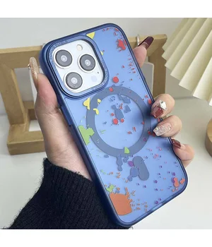 Чехол TPU+PC Flush with MagSafe для Apple iPhone 14 Pro Max (6.7") Dark blue