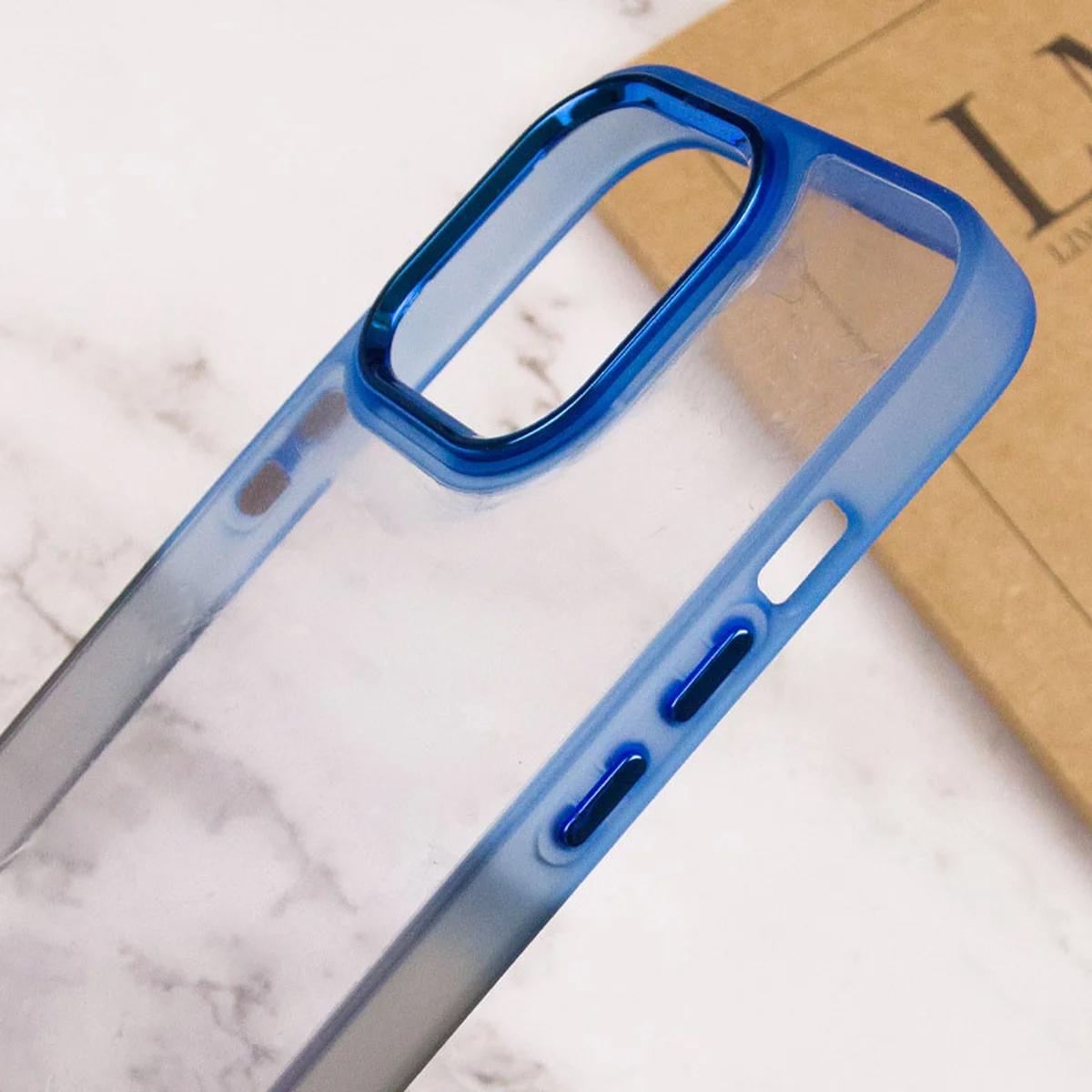 Чехол TPU+PC Fresh sip series для Apple iPhone 14 Pro Max (6.7") Черный / Синий