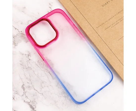 Чехол TPU+PC Fresh sip series для Apple iPhone 14 Pro Max (6.7") Синий / Розовый