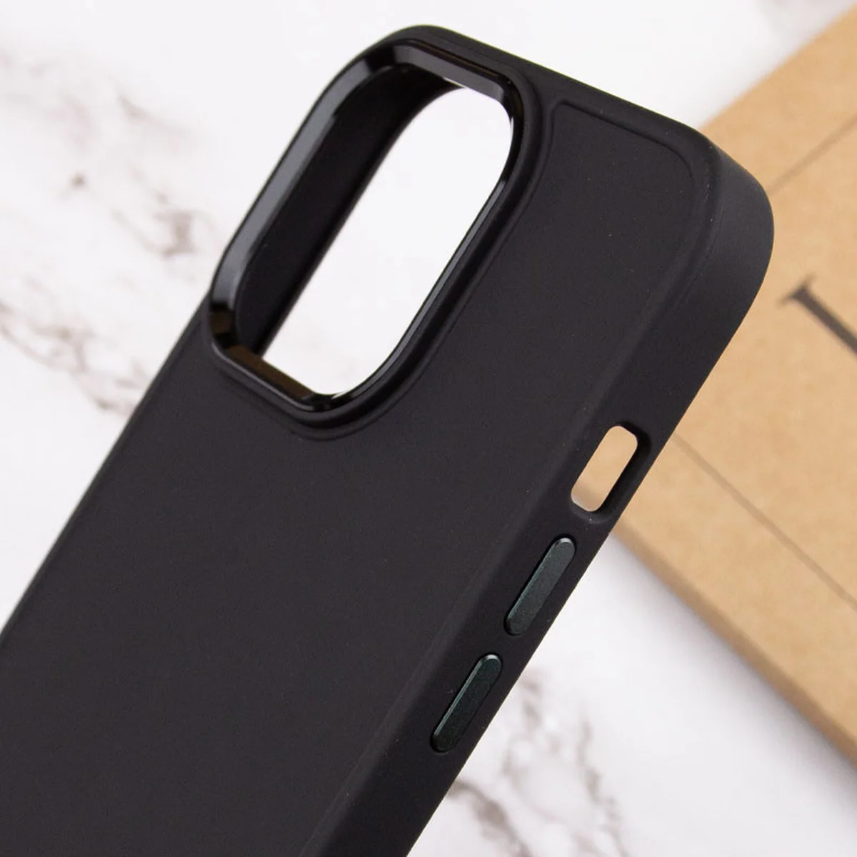 TPU чехол Bonbon Metal Style для Apple iPhone 14 Pro Max (6.7") Черный / Black