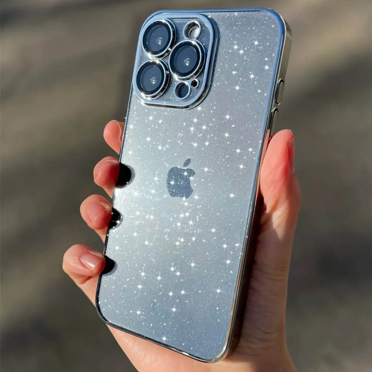 Чехол TPU+PC Glittershine для Apple iPhone 14 Pro Max (6.7") Silver
