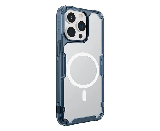 TPU чехол Nillkin Nature Pro Magnetic для Apple iPhone 14 Pro Max (6.7") Синий (прозрачный)