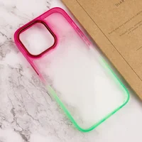 Чехол TPU+PC Fresh sip series для Apple iPhone 14 Pro Max (6.7") Салатовый / Розовый