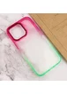 Чехол TPU+PC Fresh sip series для Apple iPhone 14 Pro Max (6.7") Салатовый / Розовый