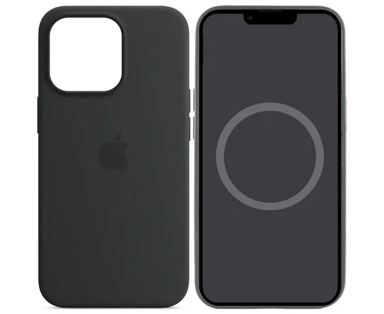 Чехол Silicone case (AAA) full with Magsafe and Animation для Apple iPhone 14 Pro Max (6.7") Черный / Midnight