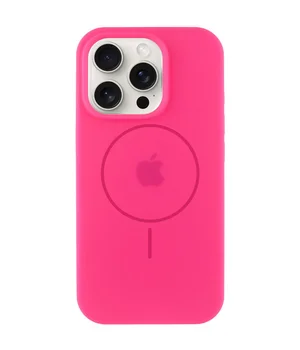 Чохол Silicone Case Full Protective (AA) with MagSafe Apple iPhone 14 Pro Max (6.7") Рожевий / Barbie pink