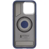 Чехол PC+Leather SGP with MagSafe для Apple iPhone 14 Pro Max (6.7") Blue