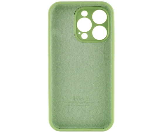 Чехол Silicone Case Full Camera Protective (AA) для Apple iPhone 14 Pro Max (6.7") Мятный / Mint / PVH