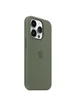 Чехол Silicone case (AAA) full with Magsafe для Apple iPhone 14 Pro Max (6.7") Зеленый / Olive