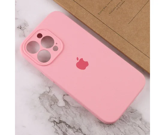 Чохол Silicone Case Full Camera Protective (AA) Apple iPhone 14 Pro Max (6.7") Рожевий / Light pink