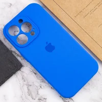 Чехол Silicone Case Full Camera Protective (AA) для Apple iPhone 14 Pro Max (6.7") Синий / Capri Blue / PVH