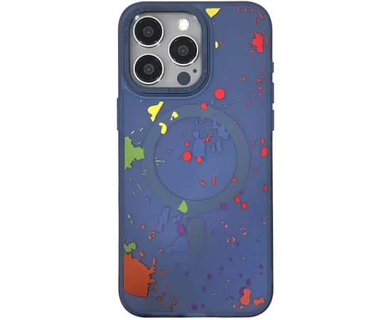 Чехол TPU+PC Flush with MagSafe для Apple iPhone 14 Pro Max (6.7") Dark blue