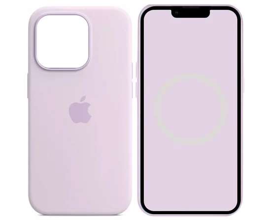 Чехол Silicone case (AAA) full with Magsafe and Animation для Apple iPhone 14 Pro Max (6.7") Сиреневый / Lilac