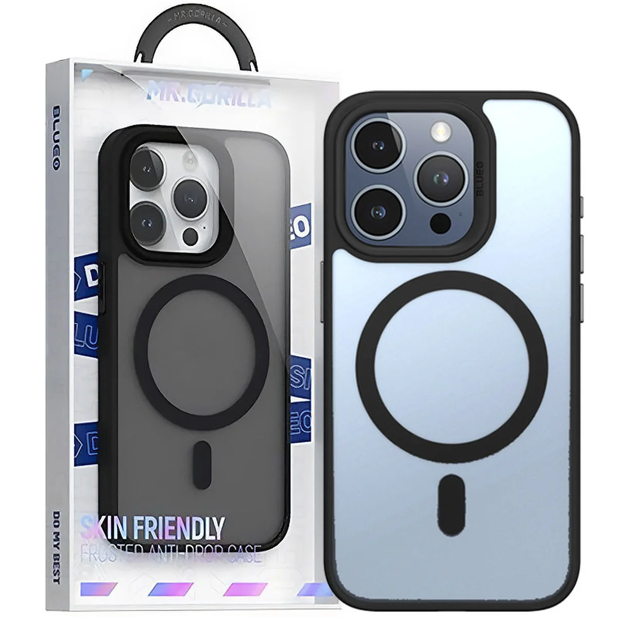 TPU+PC чехол Blueo Skin Friendly Frosted with MagSafe для Apple iPhone 14 Pro Max (6.7") Черный