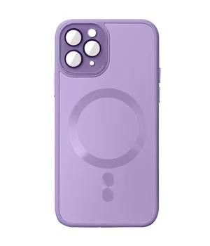 Чехол TPU+Glass Sapphire Midnight with MagSafe для Apple iPhone 14 Pro Max (6.7") Сиреневый / Lilac