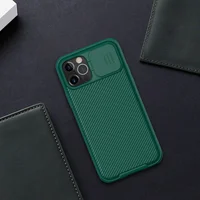 Карбоновая накладка Nillkin CamShield Pro для Apple iPhone 14 Pro Max (6.7") Зеленый / Dark Green