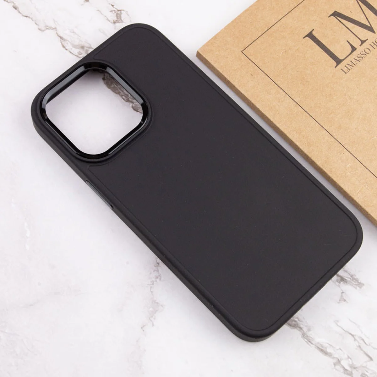 TPU чехол Bonbon Metal Style для Apple iPhone 14 Pro Max (6.7") Черный / Black