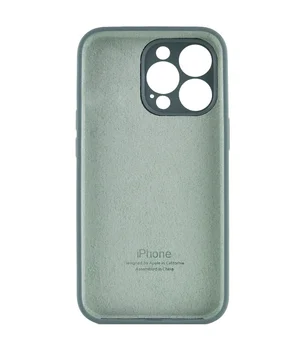 Чехол Silicone Case Full Camera Protective (AA) для Apple iPhone 14 Pro Max (6.7") Зеленый / Pine green