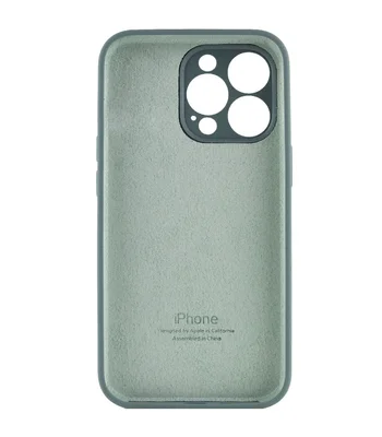 Чехол Silicone Case Full Camera Protective (AA) для Apple iPhone 14 Pro Max (6.7") Зеленый / Pine green