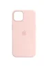 Чехол Silicone case (AAA) full with Magsafe для Apple iPhone 14 Pro Max (6.7") Розовый / Chalk Pink