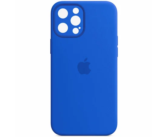 Чехол Silicone Case Full Camera Protective (AA) для Apple iPhone 14 Pro Max (6.7") Синий / Capri Blue