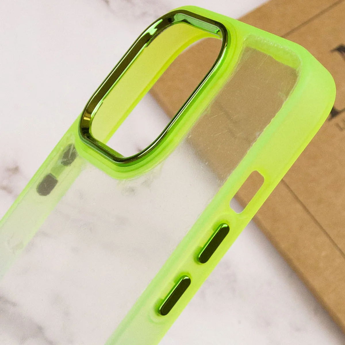 Чохол TPU+PC Fresh sip series для Apple iPhone 14 Pro Max (6.7") Бірюзовий / Лимонний