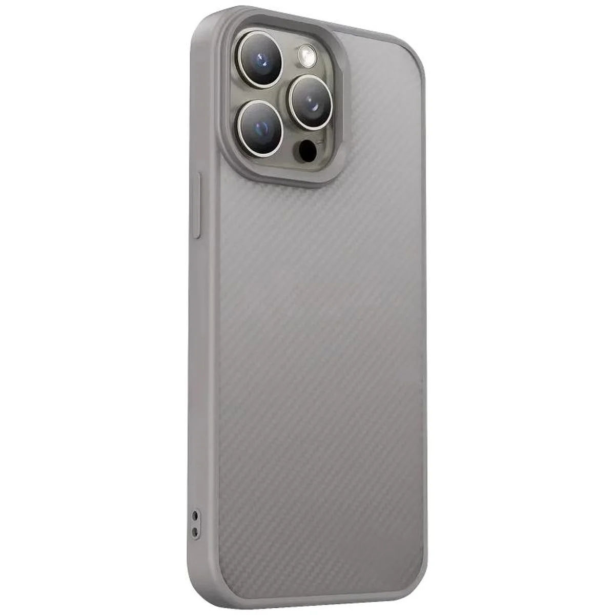 TPU чехол Carbon Protective with Magsafe для Apple iPhone 14 Pro Max (6.7") Grey